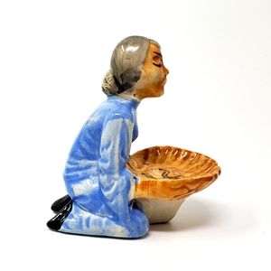 Vintage Asian Women Kneeling Made Occupied Japan